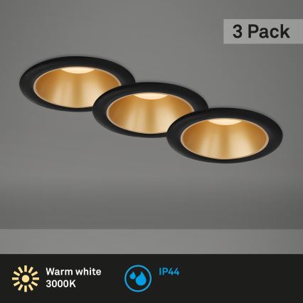 Briloner - SADA 3x LED Koupelnové podhledové svítidlo LED/4,9W/230V IP44