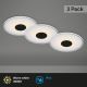 Briloner - SADA 3x LED Koupelnové podhledové svítidlo LED/6W/230V IP44 černá