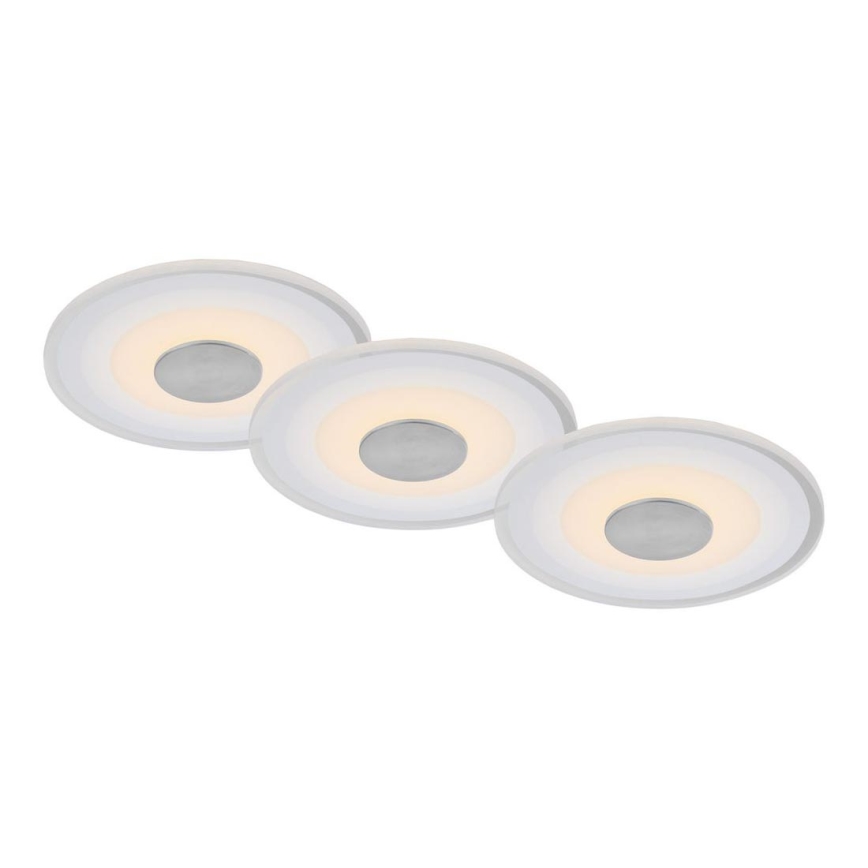 Briloner - SADA 3x LED Koupelnové podhledové svítidlo LED/6W/230V IP44 chrom