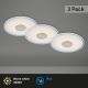 Briloner - SADA 3x LED Koupelnové podhledové svítidlo LED/6W/230V IP44 chrom