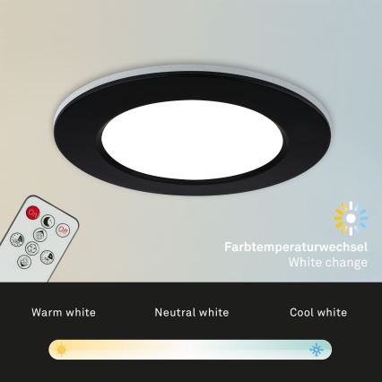 Briloner - SADA 3x LED Stmívatelné koupelnové podhledové svítidlo svítidlo LED/4,8W/230V 3000-6500K IP44 + dálkové ovládání