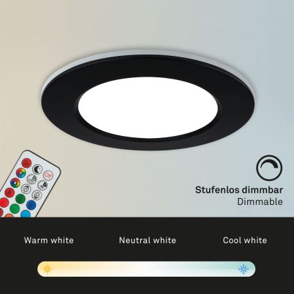 Briloner - SADA 3x LED RGBW Stmívatelné koupelnové podhledové svítidlo LED/4,8W/230V 3000-6500K IP65 + dálkové ovládání