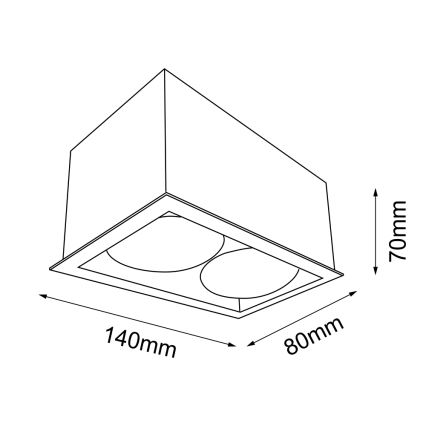Brosline - Bodové svítidlo 2xGU10/10W/230V černá