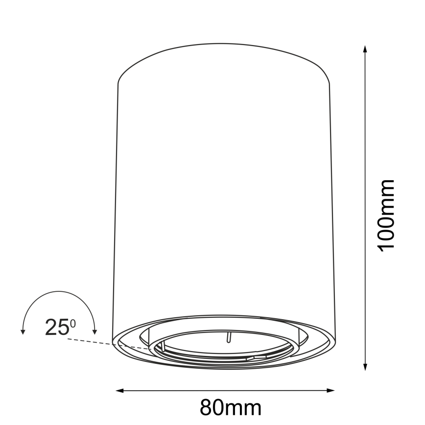 Brosline - Bodové svítidlo 1xGU10/10W/230V černá