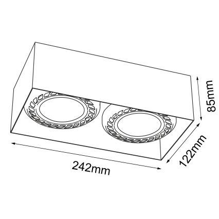 Brosline - Bodové svítidlo 2xGU10/18W/230V bílá
