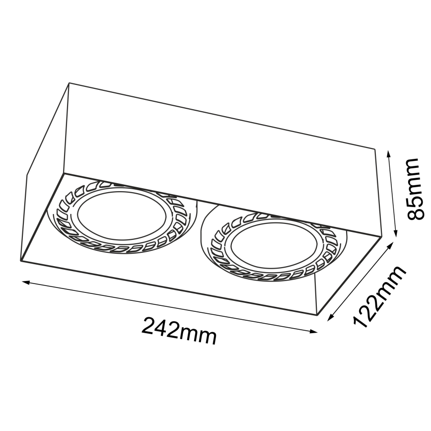 Brosline - Bodové svítidlo 2xGU10/18W/230V bílá