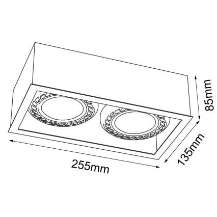 Brosline - Bodové svítidlo 2xGU10/18W/230V černá