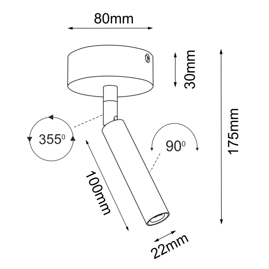 Brosline - Bodové svítidlo 1xG9/2,5W/230V černá