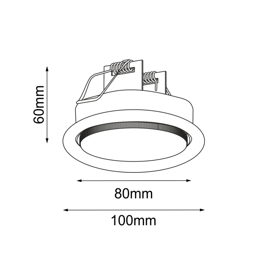 Brosline - Podhledové svítidlo 1xGX53/9W/230V černá