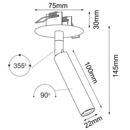 Brosline - Podhledové bodové svítidlo 1xG9/2,5W/230V bílá