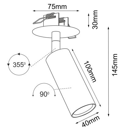 Brosline - Podhledové bodové svítidlo 1xGU10/4W/230V bílá