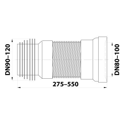 Bruckner - Flexi dopojení k WC 27,5-55 cm bílá