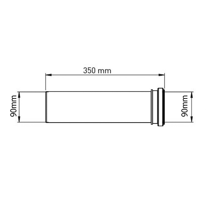 Bruckner - Prodlužovací kus pro závěsné WC 35 cm černá