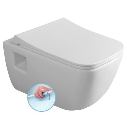 Bruckner - Závěsné WC Rimless WALTER keramika/bílá