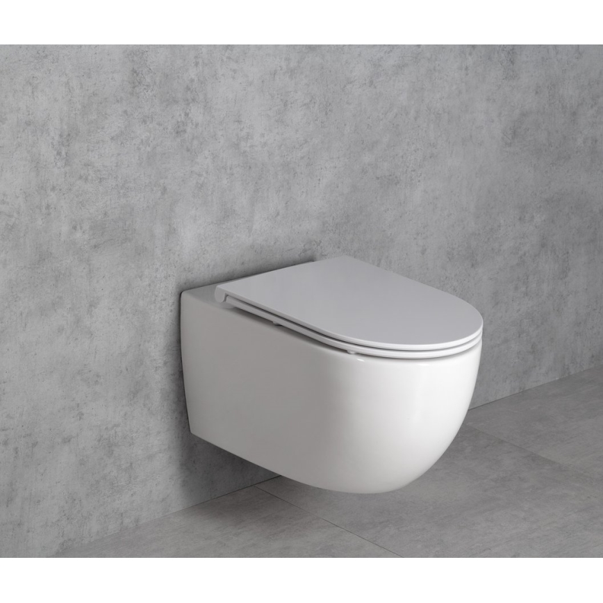 Bruckner - Závěsné WC Vortex Rimless FULDA keramika/bílá
