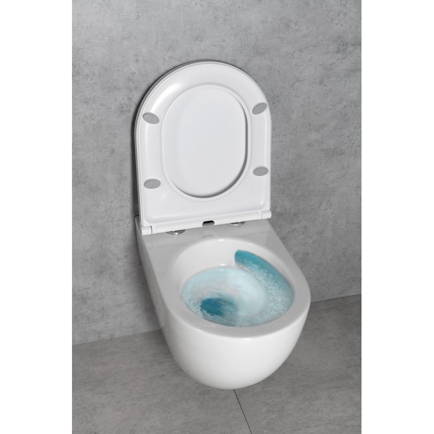 Bruckner - Závěsné WC Vortex Rimless FULDA keramika/bílá
