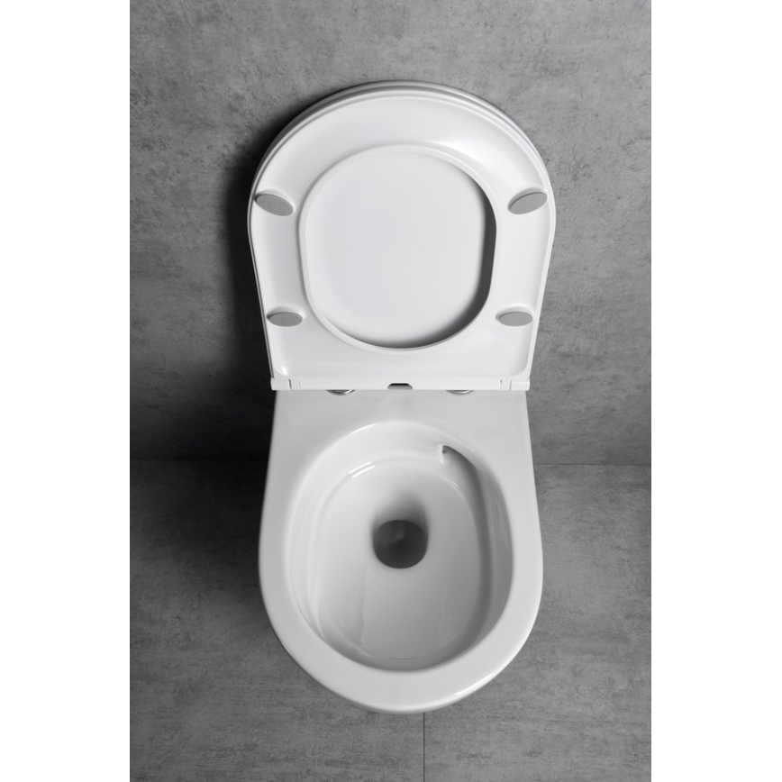 Bruckner - Závěsné WC Vortex Rimless FULDA keramika/bílá