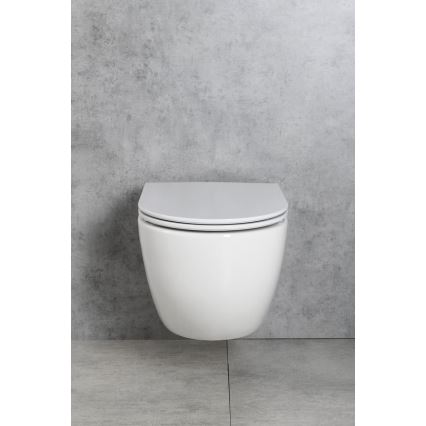 Bruckner - Závěsné WC Vortex Rimless FULDA keramika/bílá