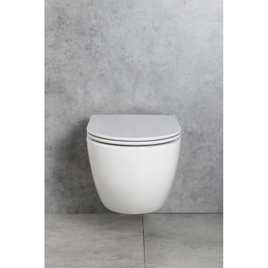 Bruckner - Závěsné WC Vortex Rimless FULDA keramika/bílá