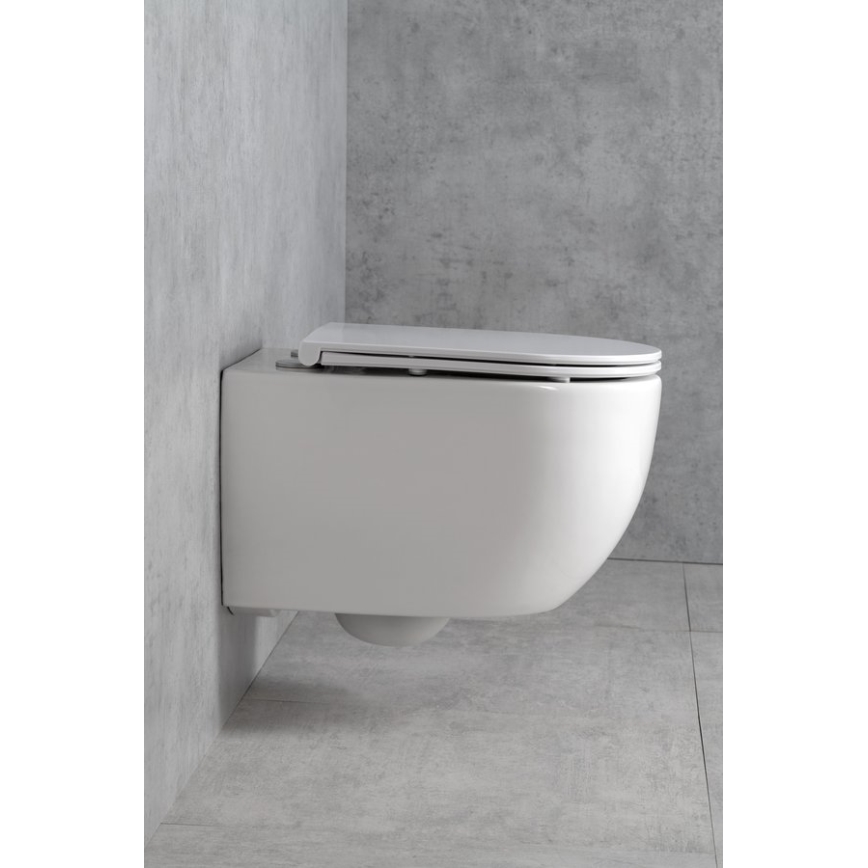 Bruckner - Závěsné WC Vortex Rimless FULDA keramika/bílá