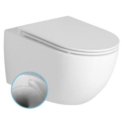 Bruckner - Závěsné WC Vortex Rimless FULDA keramika/bílá
