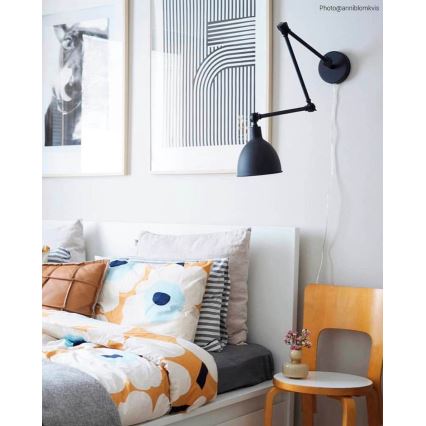 ByRydens - Nástěnná lampa BAZAR 1xE27/5W/230V černá