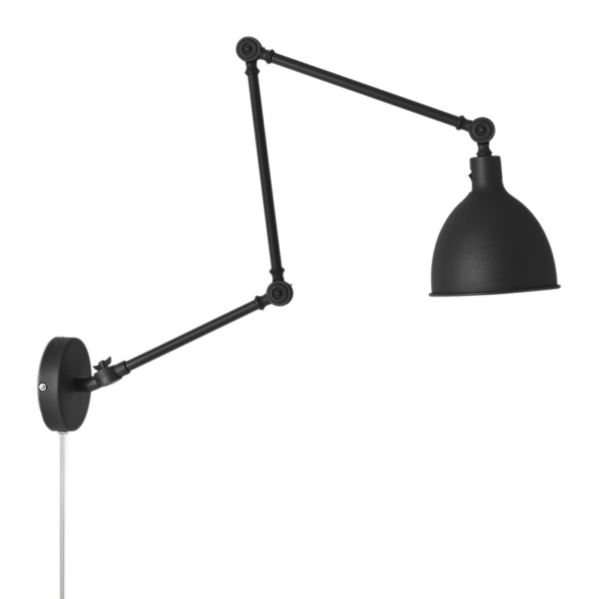 ByRydens - Nástěnná lampa BAZAR 1xE27/5W/230V černá