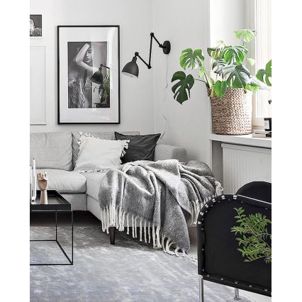 ByRydens - Stmívatelná nástěnná lampa BAZAR 1xE27/5W/230V černá