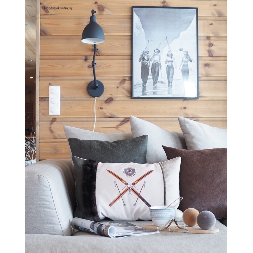 ByRydens - Stmívatelná nástěnná lampa BAZAR 1xE27/5W/230V černá