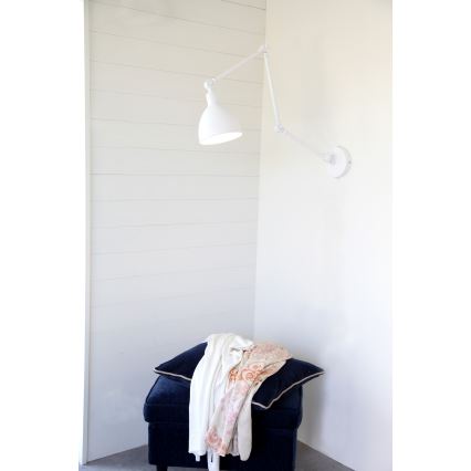 ByRydens - Stmívatelná nástěnná lampa BAZAR 1xE27/5W/230V bílá