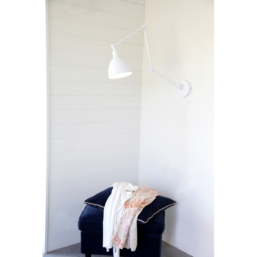 ByRydens - Stmívatelná nástěnná lampa BAZAR 1xE27/5W/230V bílá