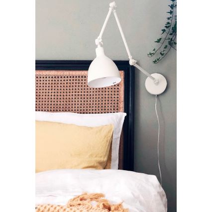ByRydens - Stmívatelná nástěnná lampa BAZAR 1xE27/5W/230V bílá