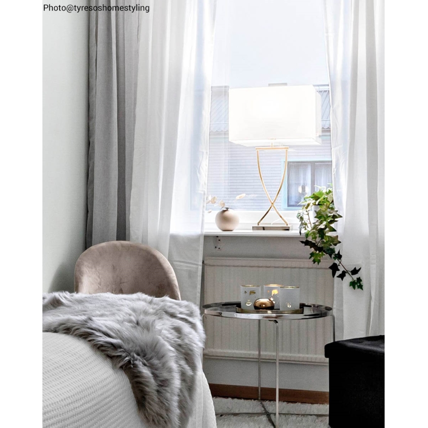 ByRydens - Stolní lampa OMEGA 1xE27/5W/230V bílá/mosaz