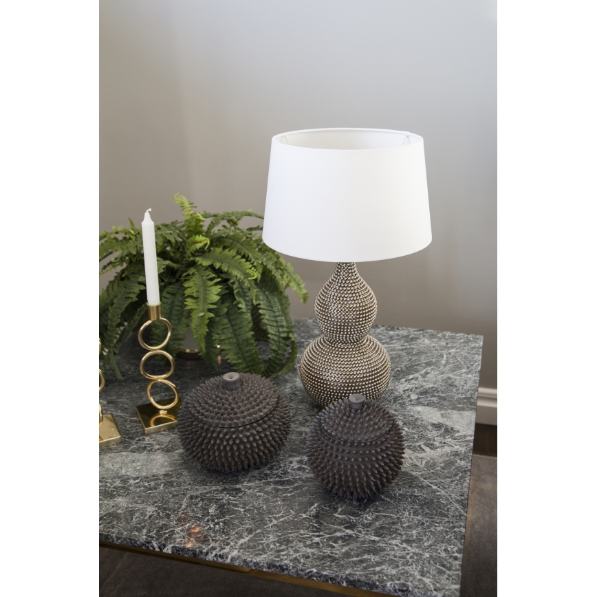 ByRydens - Stolní lampa LOFTY 1xE27/5W/230V bílá/stříbrná