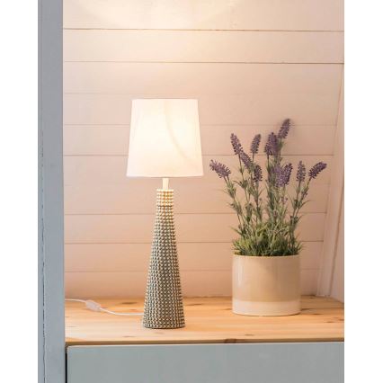 ByRydens - Stolní lampa LOFTY 1xE27/5W/230V bílá/stříbrná
