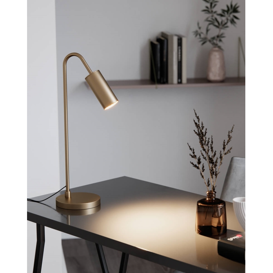 ByRydens - Stolní lampa CURVE 1xGU10/7W/230V zlatá