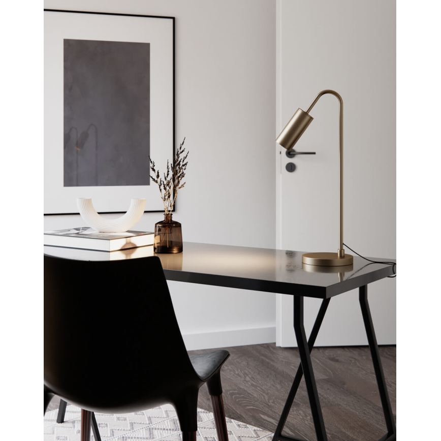 ByRydens - Stolní lampa CURVE 1xGU10/7W/230V zlatá