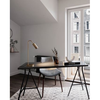 ByRydens - Stolní lampa CURVE 1xGU10/7W/230V zlatá