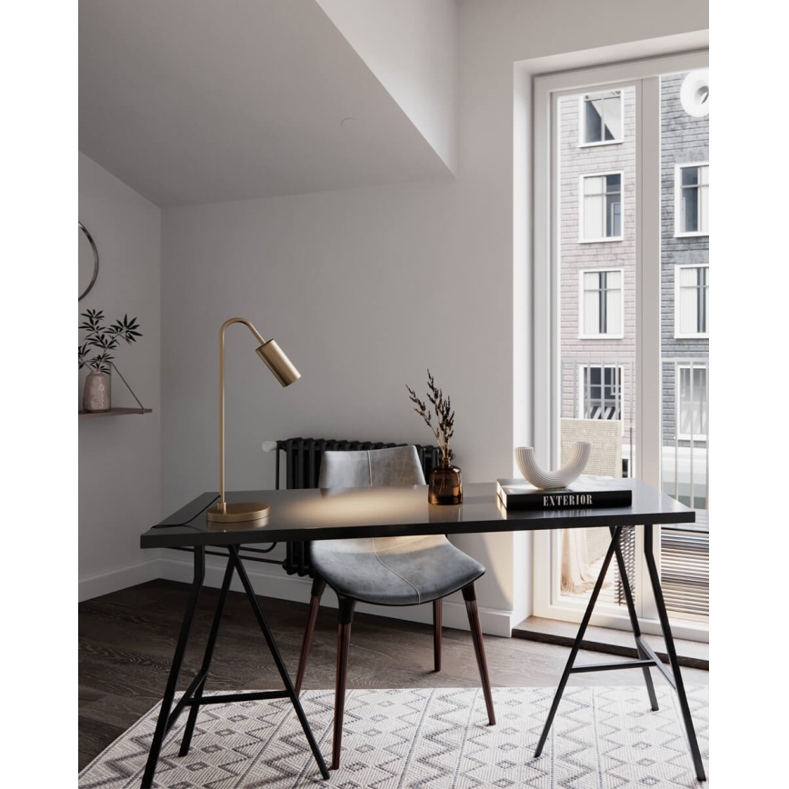 ByRydens - Stolní lampa CURVE 1xGU10/7W/230V zlatá