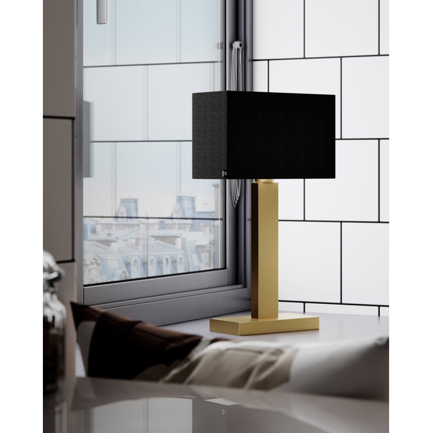 ByRydens - Stolní lampa PRIME 1xE27/5W/230V černá/zlatá