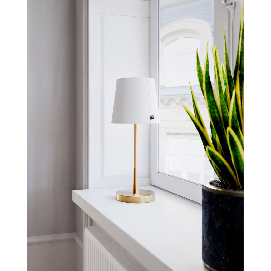 ByRydens - Stolní lampa LUMI 1xE27/8W/230V bílá/zlatá 48,5 cm