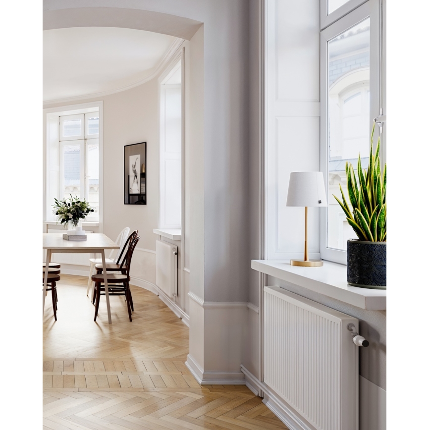 ByRydens - Stolní lampa LUMI 1xE27/8W/230V bílá/zlatá 48,5 cm