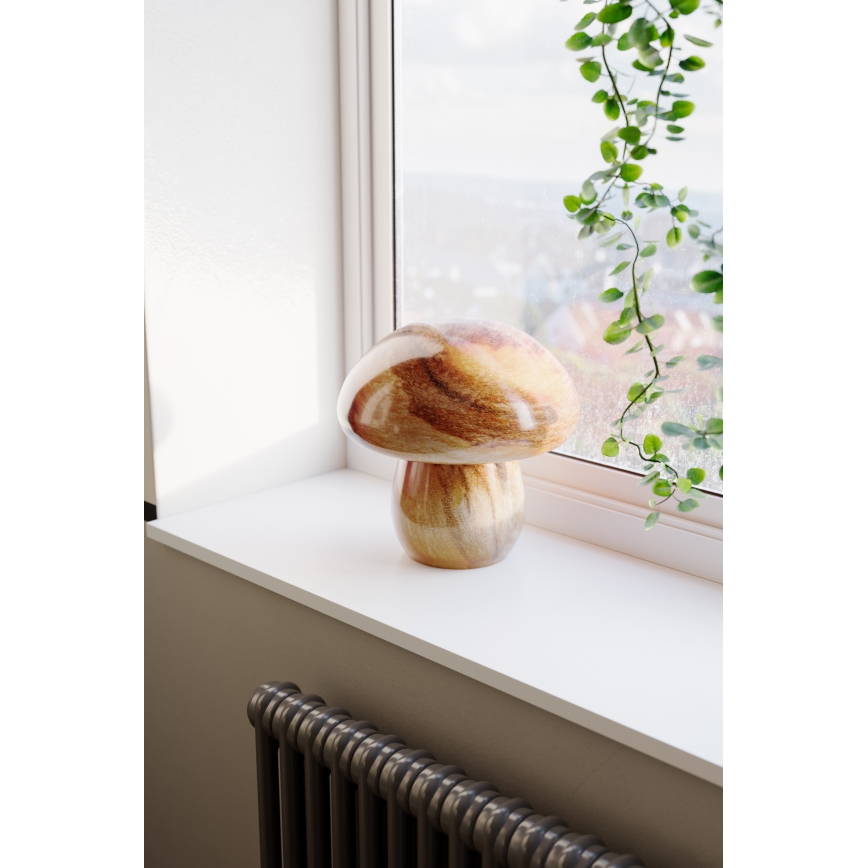 ByRydens - Stolní lampa MIRA MUSHROOM 1xE27/8W/230V hnědá