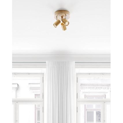 ByRydens - Bodové svítidlo CORRECT 3xGU10/7W/230V zlatá pr. 20 cm