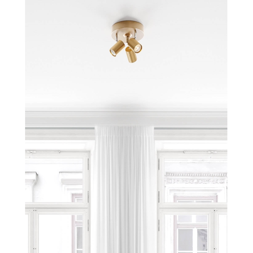 ByRydens - Bodové svítidlo CORRECT 3xGU10/7W/230V zlatá pr. 20 cm