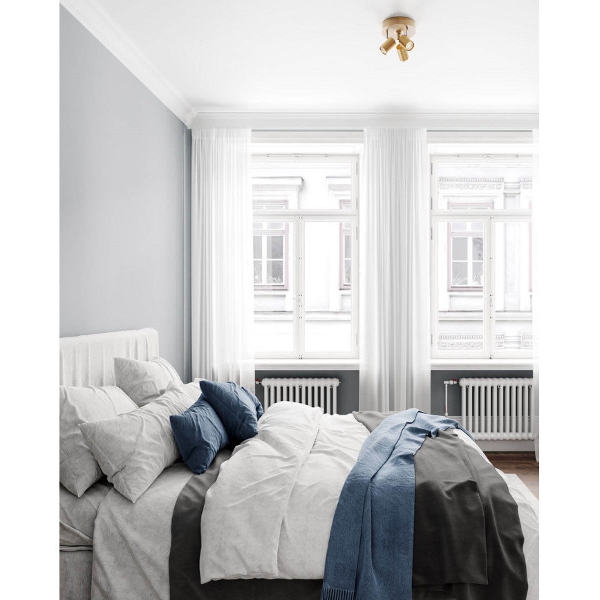 ByRydens - Bodové svítidlo CORRECT 3xGU10/7W/230V zlatá pr. 20 cm