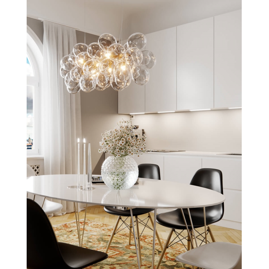 ByRydens - Lustr na lanku GROSS BAR 8xG9/4W/230V čirá