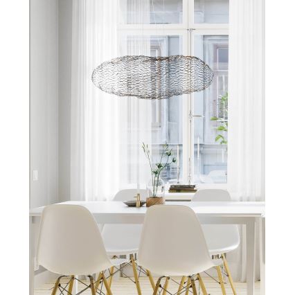 ByRydens - LED Lustr na lanku HAYDEN LED/15W/230V černá