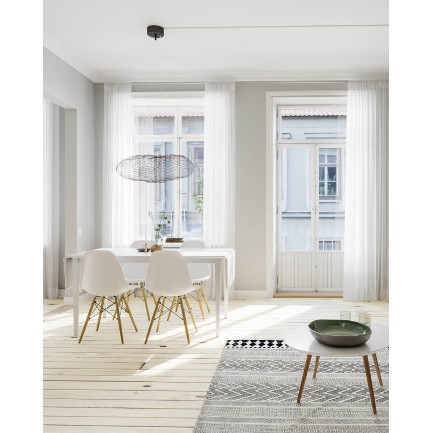 ByRydens - LED Lustr na lanku HAYDEN LED/15W/230V černá