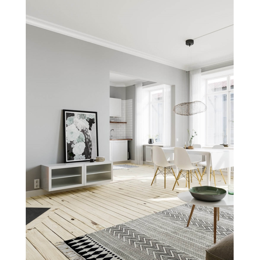 ByRydens - LED Lustr na lanku HAYDEN LED/15W/230V černá